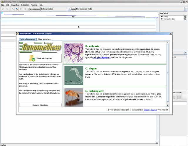 screenshot of GenomeView (java app)