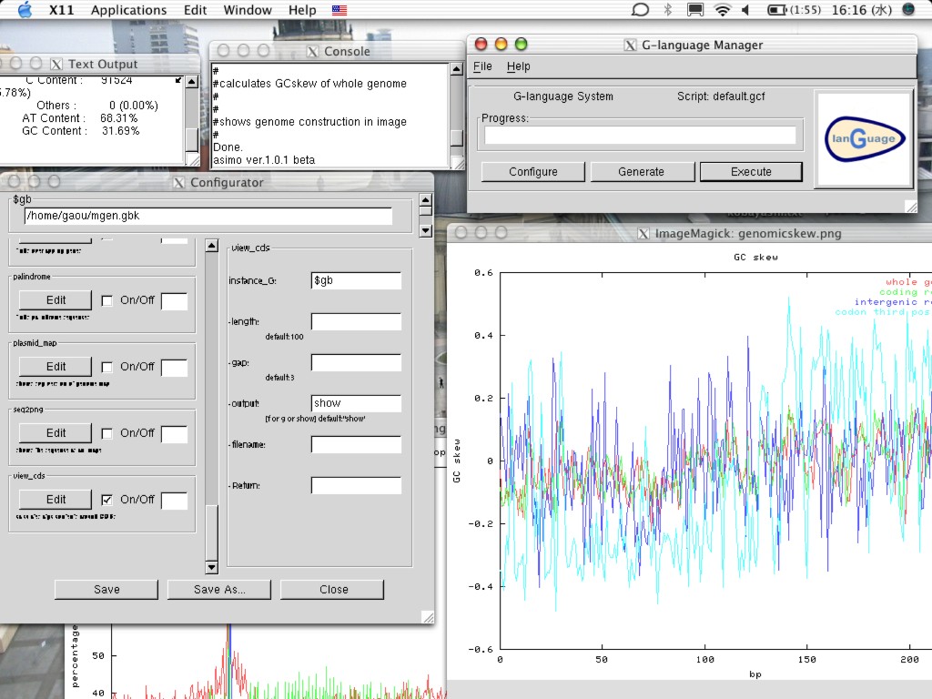 screenshot of GenomeProjector